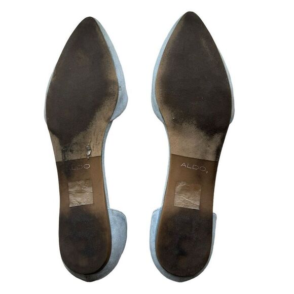 Aldo Women’s Suede D’Orsay Flats Light Blue Size 8.5 - Picture 5 of 7